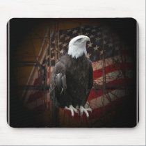 Eagle and Flag Mousepad by toots1 Eagle and Flag Mousepad