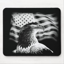 Eagle And Flag mousepads