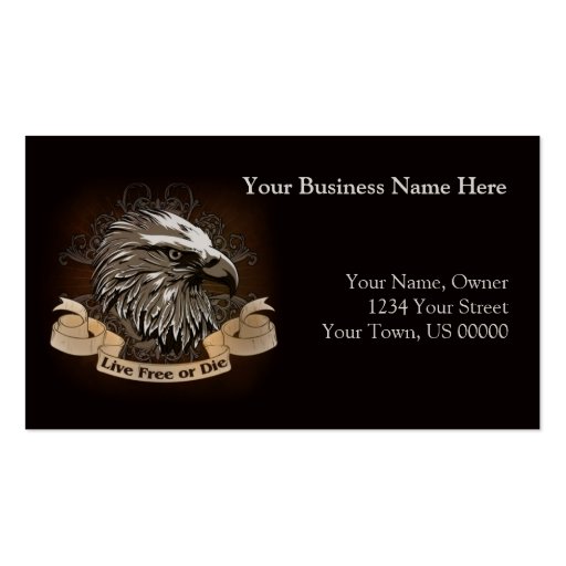 Eagle and Scroll Business Card (front side)
