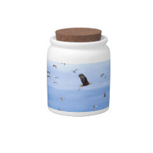 Eagle and Seagulls Flying Candy Dishes