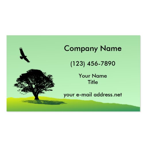 Eagle and Tree Business Card (front side)