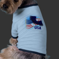 Eagle and US Flag pet clothing