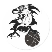 Eagle-Basketball-1-logo-2 Round Sticker