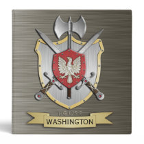 Eagle Battle Crest Armor 3 Ring Binders