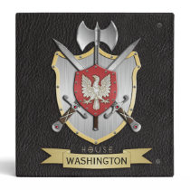 Eagle Battle Crest Black Vinyl Binder