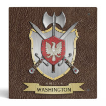Eagle Battle Crest Brown 3 Ring Binders