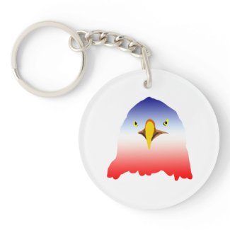eagle blue white red keychain