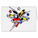 Eagle, Dagger & Heart Old Skool Tattoo cards