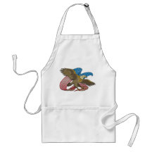 Eagle embroidered apron