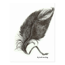 Eagle feather post card