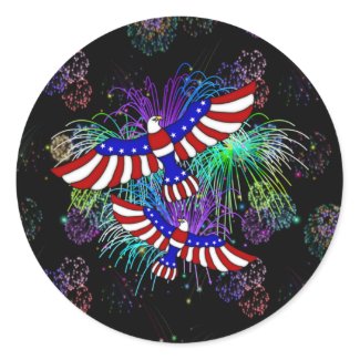 Eagle Fireworks zazzle_sticker
