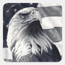 Eagle & Flag Stickers