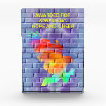 Eagle graffiti on brick wall awards