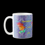 Eagle graffiti on brick wall mugs