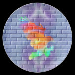 Eagle graffiti on brick wall plates