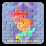 Eagle graffiti on brick wall stickers