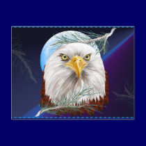 Eagle In The Pines  Postcard postcards