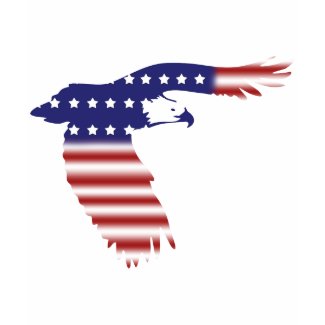 Eagle in U.S.A. Flag shirt