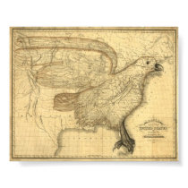 Eagle Map of the United States posters by eyecandy Eagle Map of the United States posters