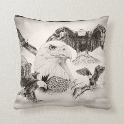 Eagle Montage Throw Pillow
