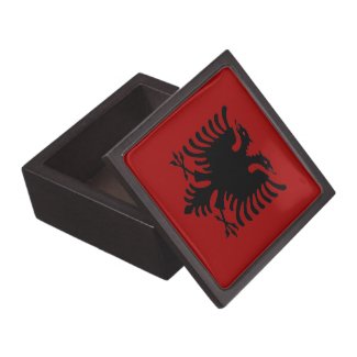 Eagle Of Albania Flag Black On Premium Gift Box planetjillgiftbox