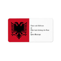 Eagle Of Albania Flag On Name Address Gift Tags Personalized Address Labels