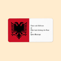 Eagle Of Albania Flag On Name Address Gift Tags Personalized Address Labels