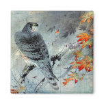 Eagle on a Maple Branch, Japanese Woodblock Print Refrigerator Magnets