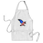Eagle Outline with Flag Design aprons