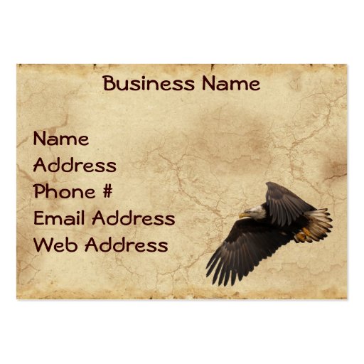 Eagle Parchment effect Business Cards (front side)