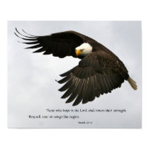 Eagle Photo with Bible Verse posters