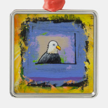 Eagle power knowledge recovery survivor unique art ornament