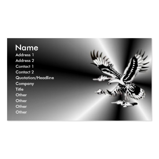 Eagle Profile Card Business Card (front side)