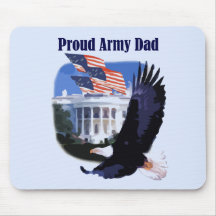 Eagle Proud Army Dad Tshirts and Gifts Mouse Pad