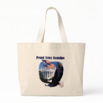 Eagle Proud Army Grandpa Tshirts and Gifts Tote Bag