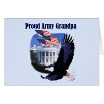 Eagle Proud Army Grandpa Tshirts and Gifts Greeting Cards