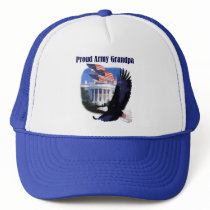 Eagle Proud Army Grandpa Tshirts and Gifts Trucker Hats