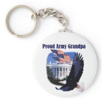 Eagle Proud Army Grandpa Tshirts and Gifts Key Chain