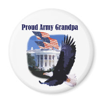 Eagle Proud Army Grandpa Tshirts and Gifts Fridge Magnet