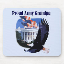 Eagle Proud Army Grandpa Tshirts and Gifts Mouse Pad
