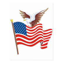 Eagle que vuela libremente tarjetas postales