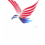 Eagle red white blue t-shirts