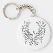eagle rising, silver keychains