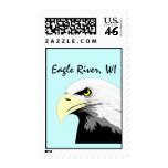 Eagle River Wisconsin WI Bald Eagles Bust STAMPS