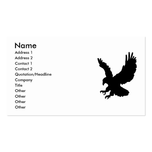 eagle silhouette, Business Card (front side)