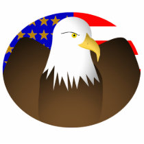 Eagle Spreading Wings Stars And Stripes photo sculptures