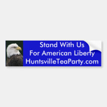 Eagle, Stand With Us For American LibertyHuntsv... Bumper Sticker