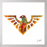 Eagle Stencil Silhouette 13 Poster