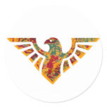 Eagle Stencil Silhouette 13 Round Stickers