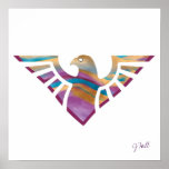 Eagle Stencil Silhouette 15 Poster
